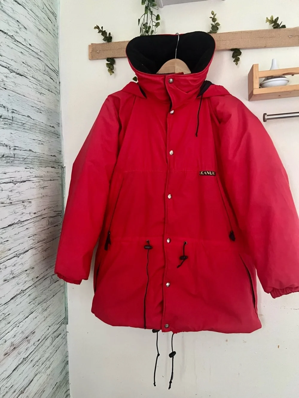 KANUK Vibrant Red Winter Coat | Size 2 | Unisex | Adjustable Waist - Picture 4 of 14